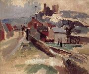 Delaunay, Robert Study of Road and church France oil painting artist